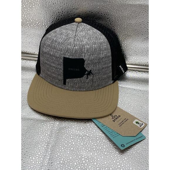 PRANA Trucker Cap Hat Flat Brim Nomad Climber Adjustable - Picture 1 of 5